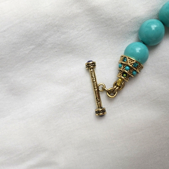 HEIDI DAUS Toggle Bracelet W/ Turquoise & Swarovski Crystals - Picture 5 of 6